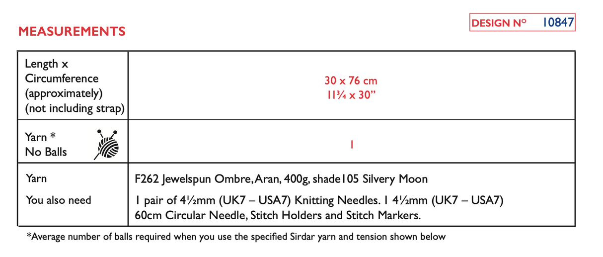 Sirdar Jewelspun Ombre Aran No Slouch Shoulder Bag Pattern 10847