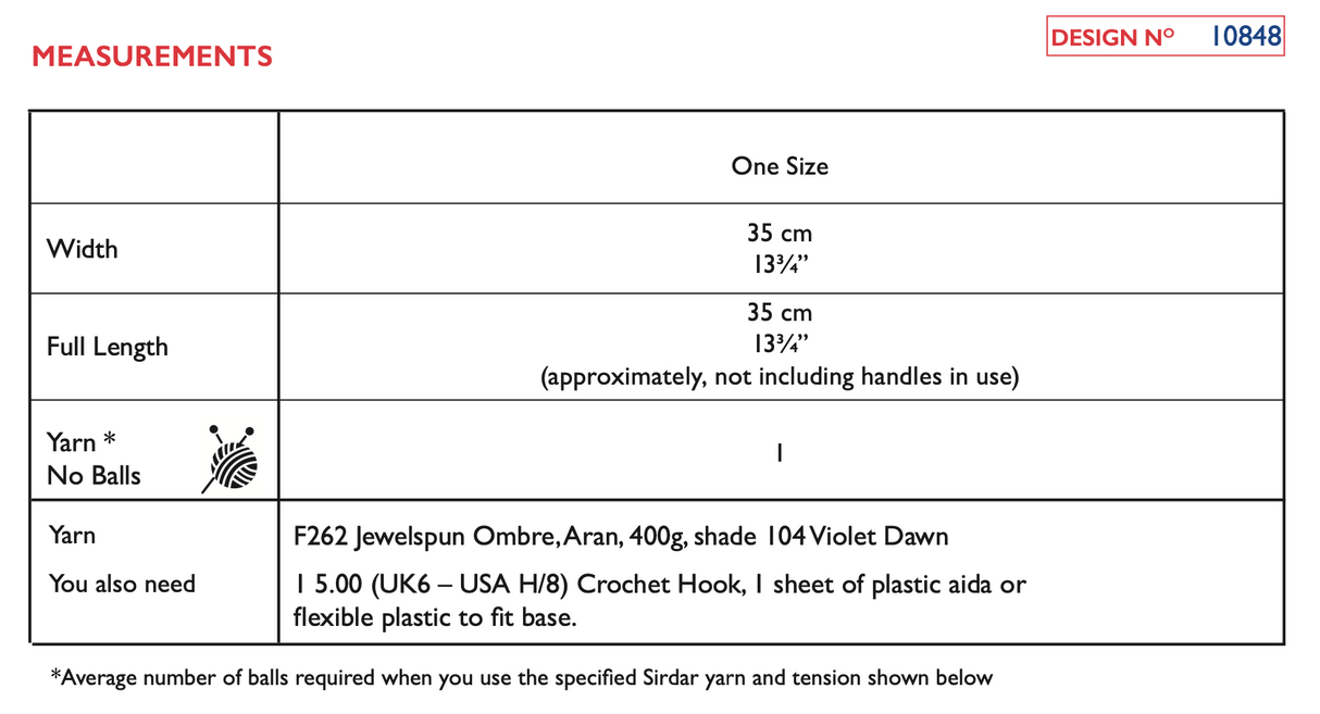 Sirdar Jewelspun Ombre Aran Totally Crochet Tote Bag Pattern 10848