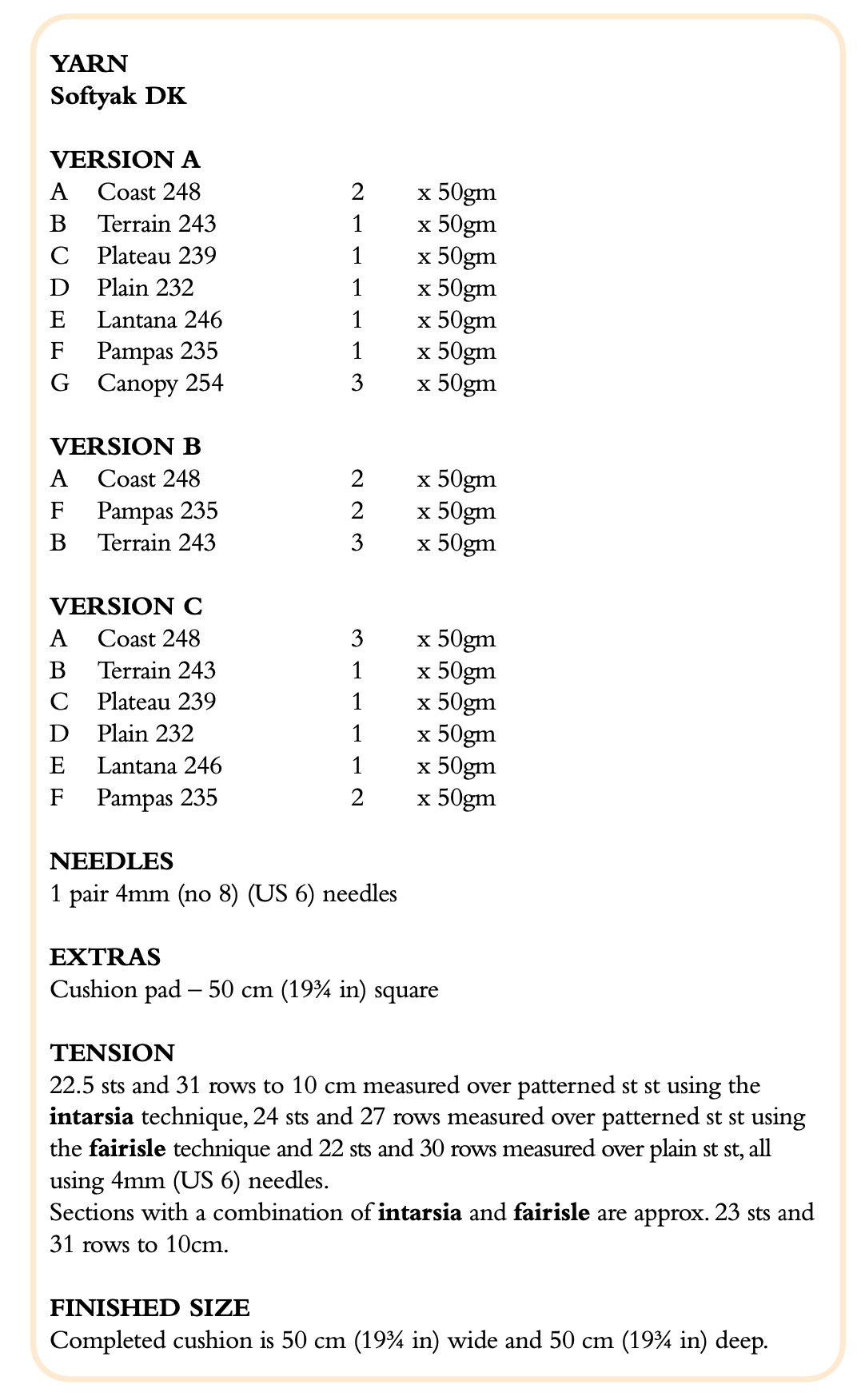 Rowan Soft Yak DK Vildis Cushion Cover Pattern By Arne & Carlos