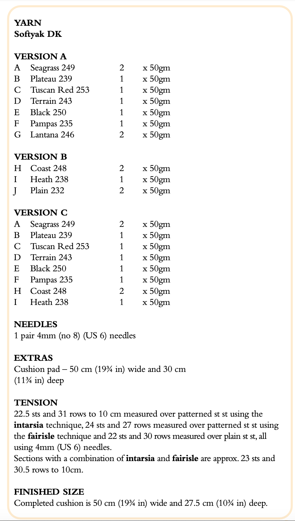 Rowan Soft Yak DK Truls Cushion Cover Pattern By Arne & Carlos