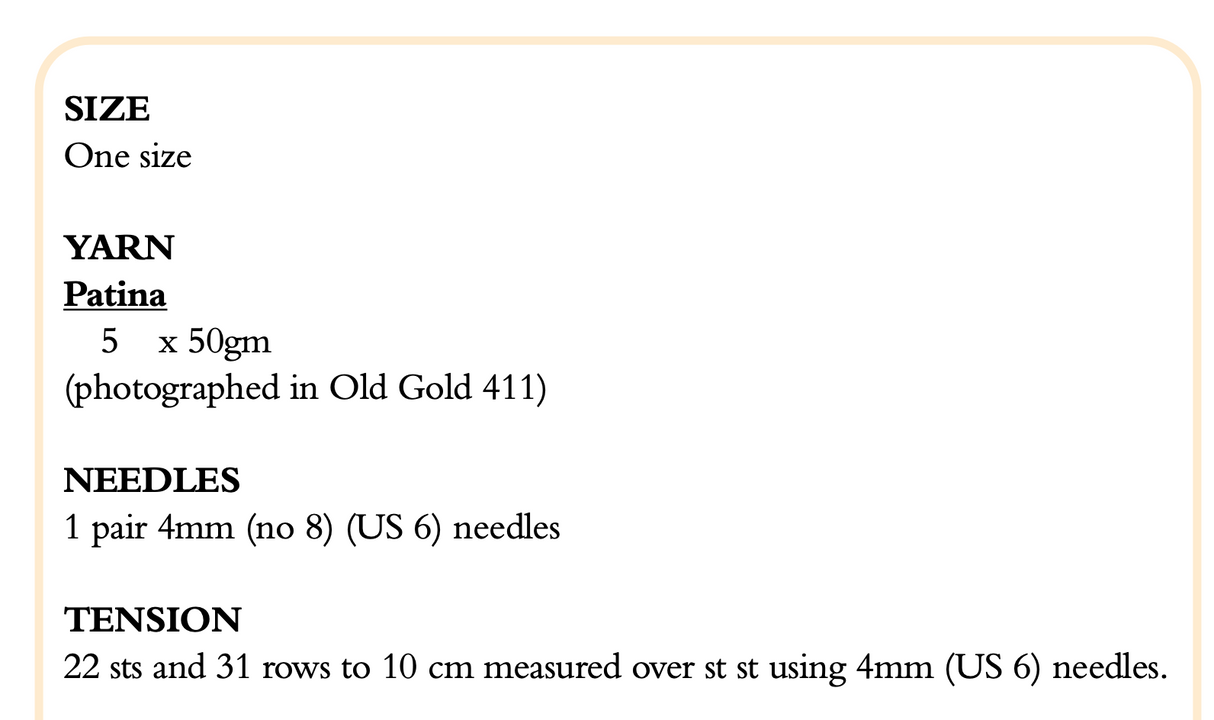 Rowan Patina DK Shimmer Poncho Pattern By Martin Storey