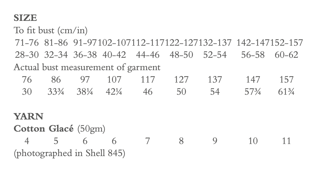 Rowan Cotton Glace Amelia Vest Crochet Pattern