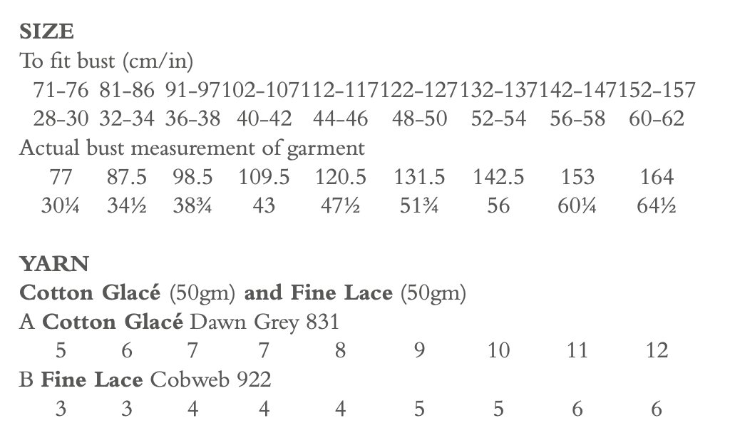 Rowan Cotton Glace DK & Fine Lace Melina Top Crochet Pattern By Marie Wallin