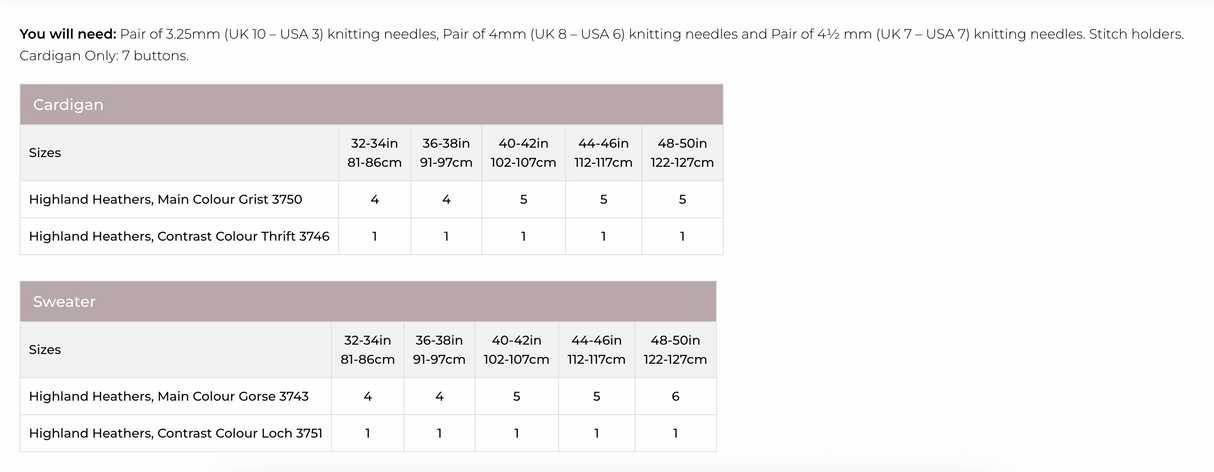 Stylecraft Highland Heathers DK Sweater & Cardigan Pattern 9794
