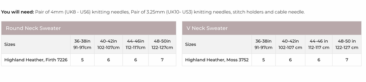 Stylecraft Highland Heathers DK Sweater Pattern 9867