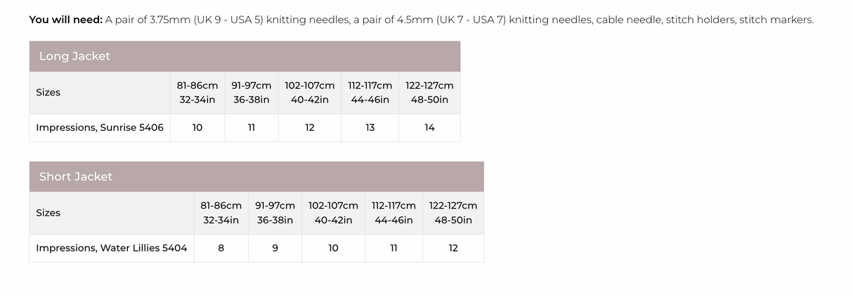 Stylecraft Impressions Aran, Jackets Pattern 10012