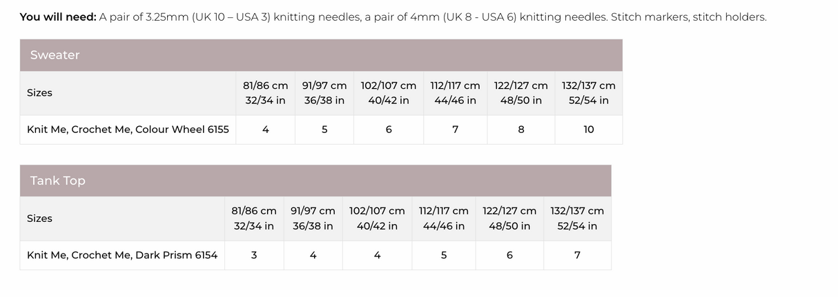 Stylecraft Knit Me, Crochet Me DK Sweater & Tank Top Pattern 10037