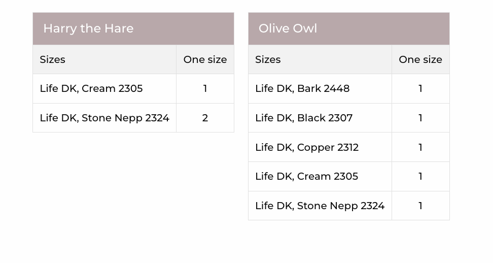 Stylecraft Life DK Woodland Toys Owl & Hare Pattern 9666