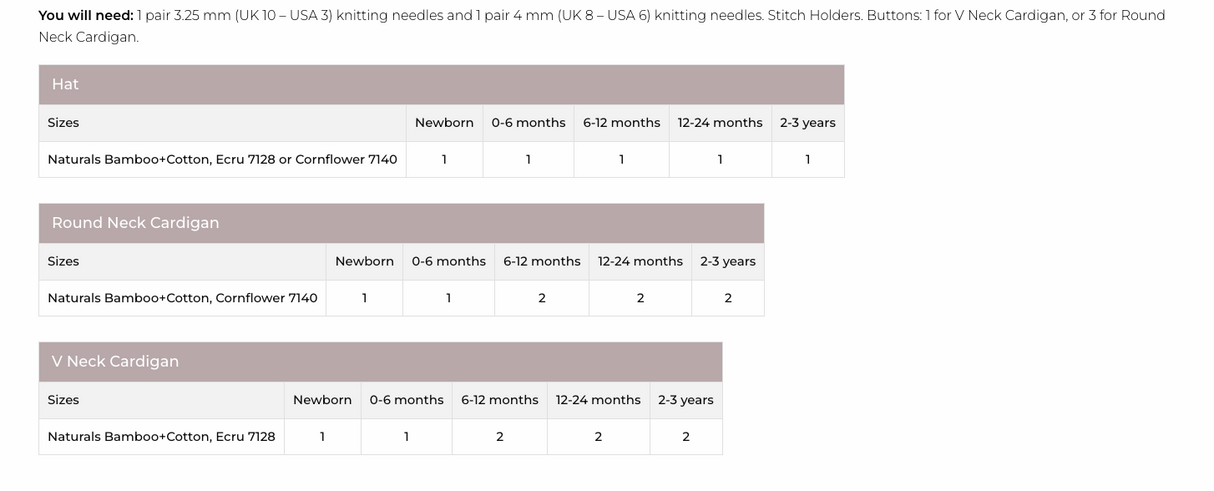 Stylecraft Naturals Bamboo Cotton DK Cardigans and Hats Pattern 9832