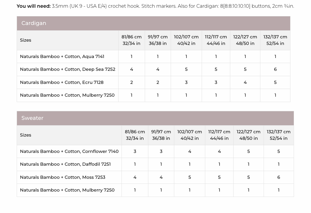 Stylecraft Naturals Bamboo Cotton DK Crochet Cardigan & Top Pattern 9993