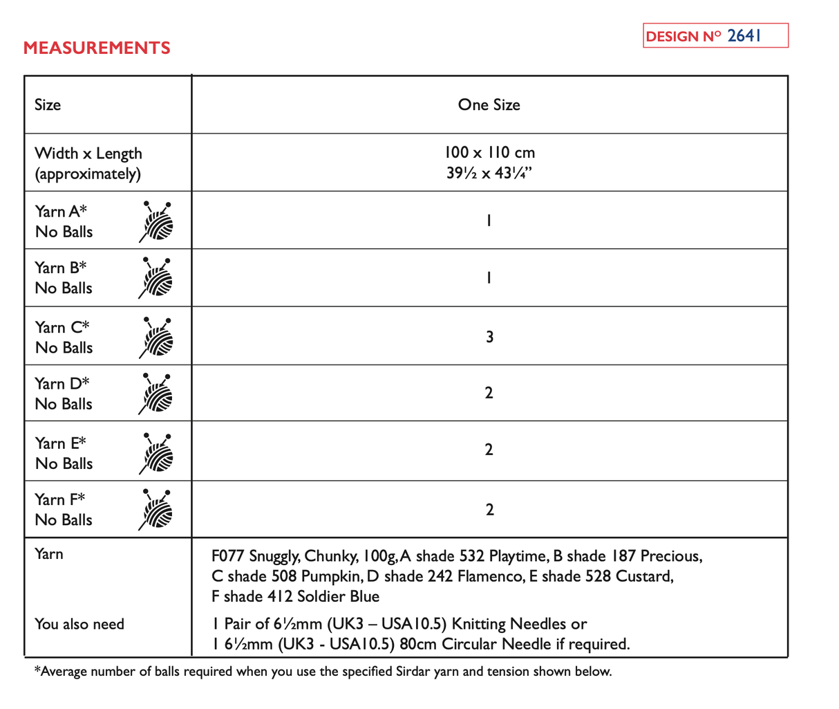 Sirdar Snuggly Chunky Scandi Shapes Blanket Pattern 2641
