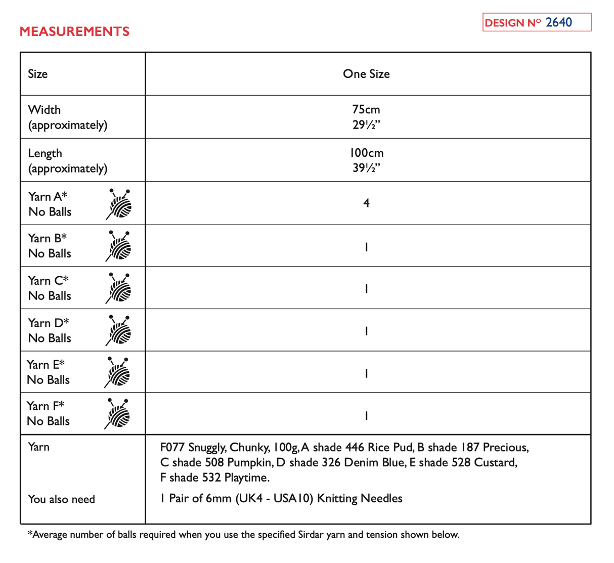Sirdar Snuggly Chunky Scandi Stripes Blanket Pattern 2640