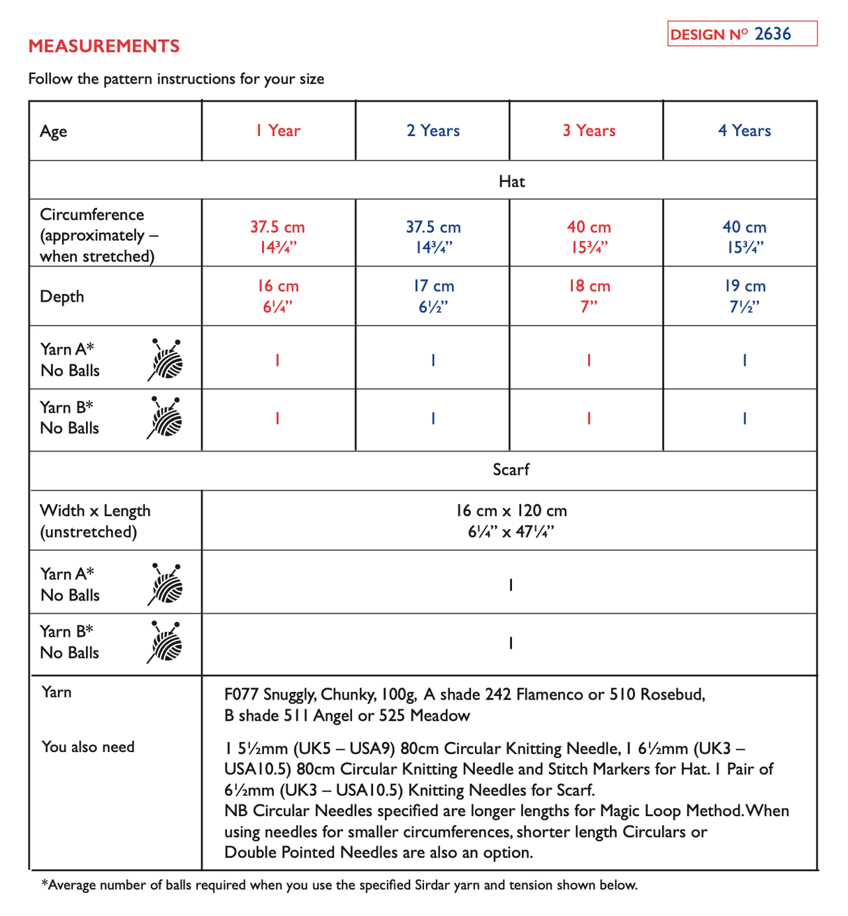Sirdar Snuggly Chunky Takk Hat & Scarf Set Pattern 2636