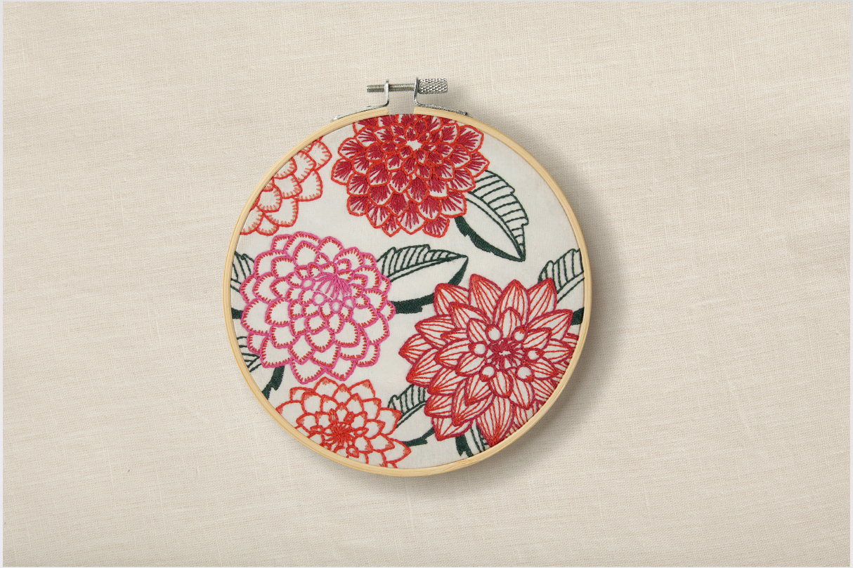 DMC Embroidery Kit Dahlias by Marie-Dominique Procureur