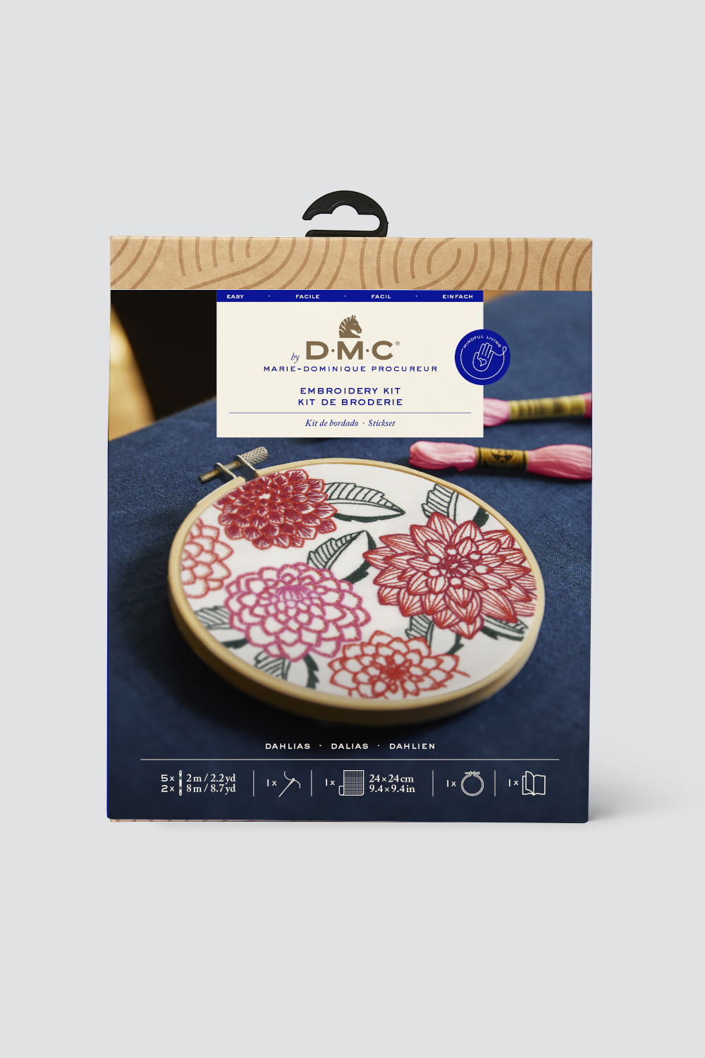 DMC Embroidery Kit Dahlias by Marie-Dominique Procureur