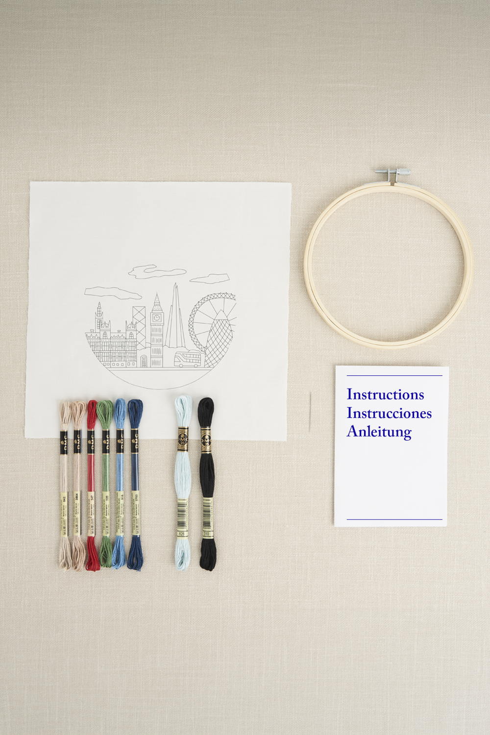 DMC Embroidery Kit London Skyline by Kseniia Guseva