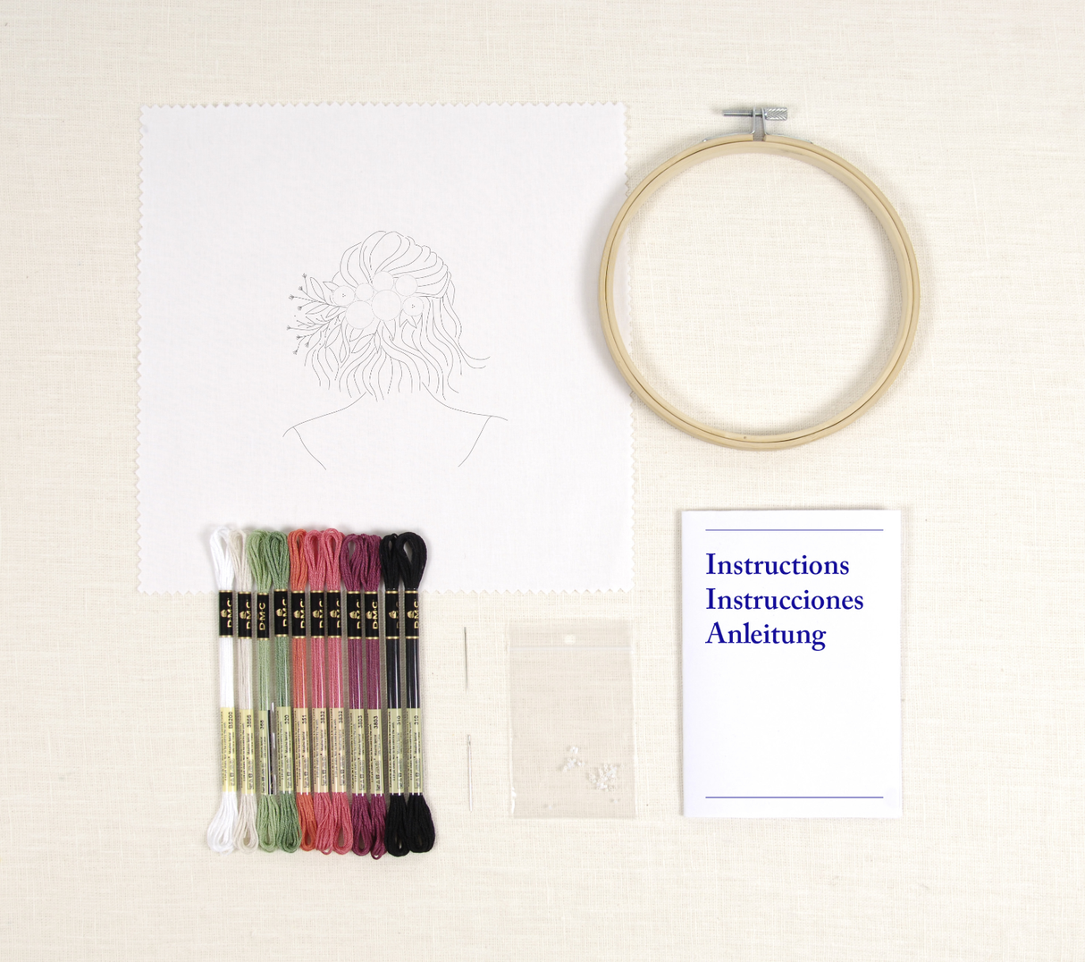 DMC Embroidery Petal & Pearls by Nathalie Weinzaepflen