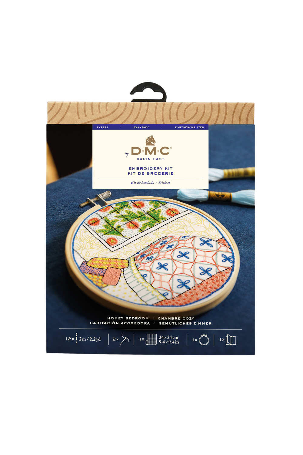 DMC Embroidery Homey Bedroom by Karin Fast Woven-Effect