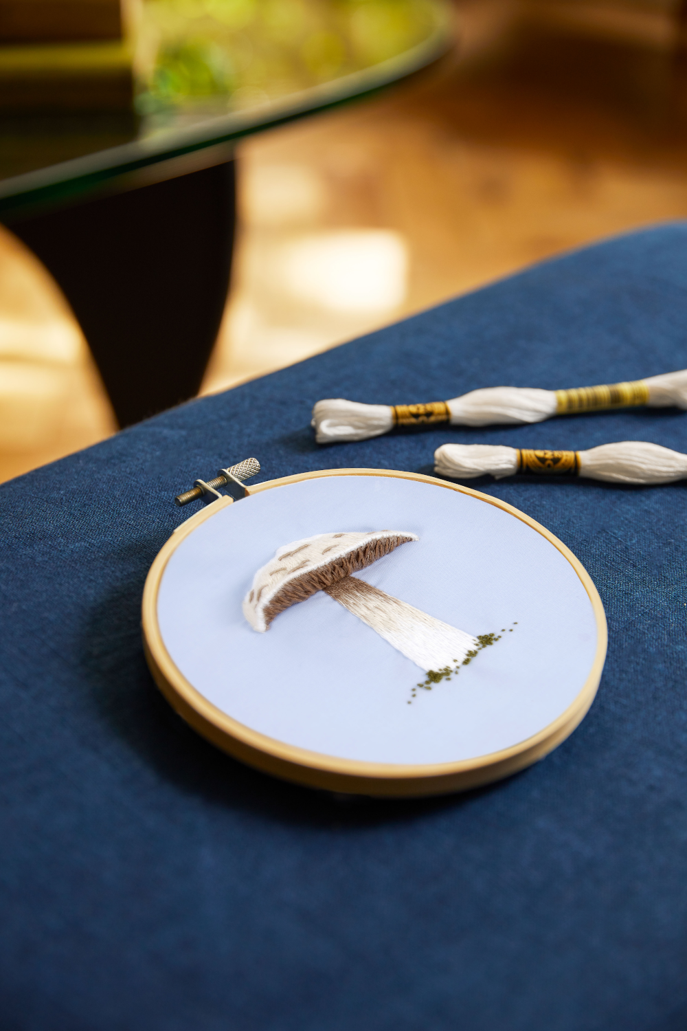 DMC Embroidery Prince Mushroom by Pippa Haynes 3D / Stumpwork