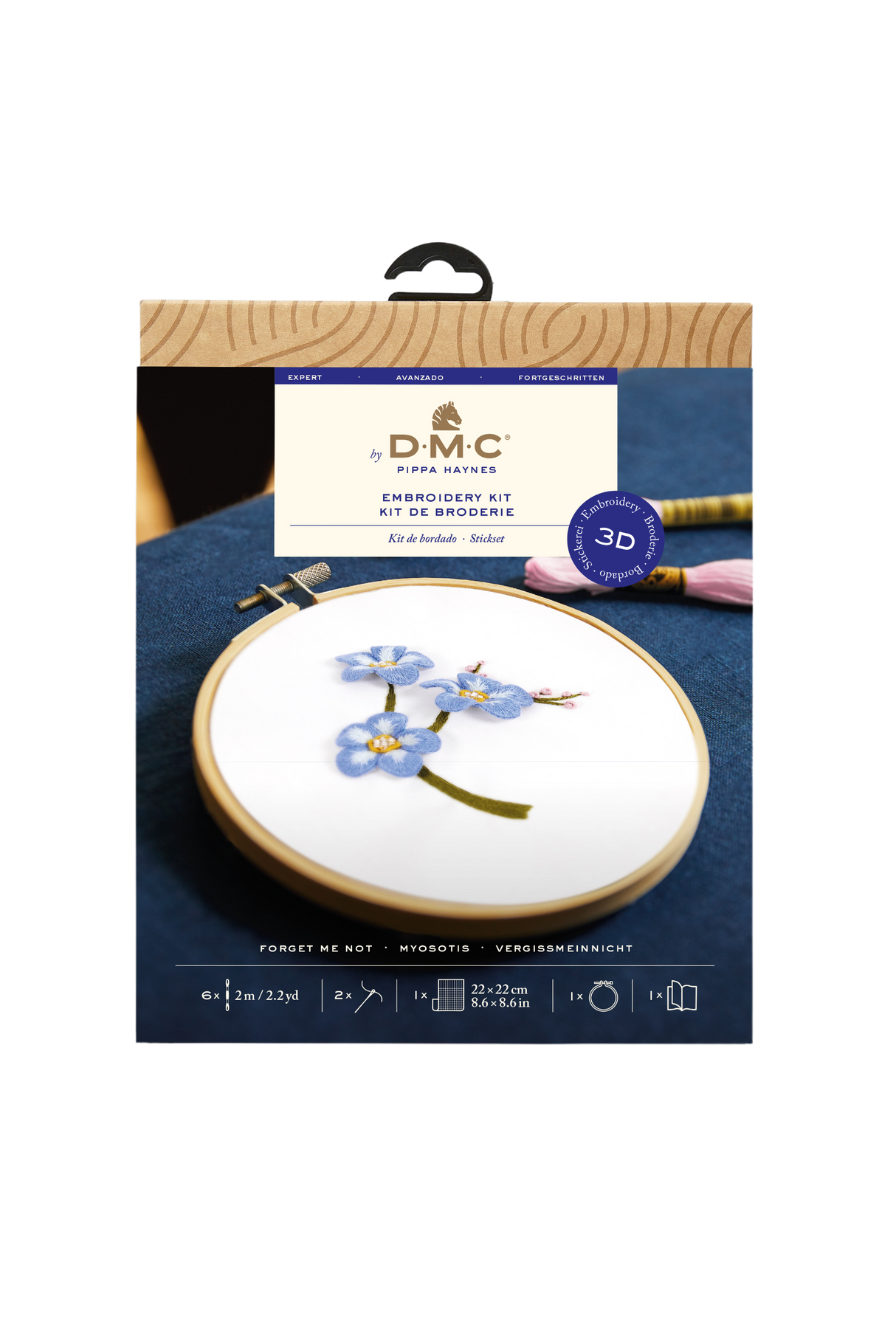 DMC Embroidery Forget Me Not by Pippa Haynes 3D / Stumpwork