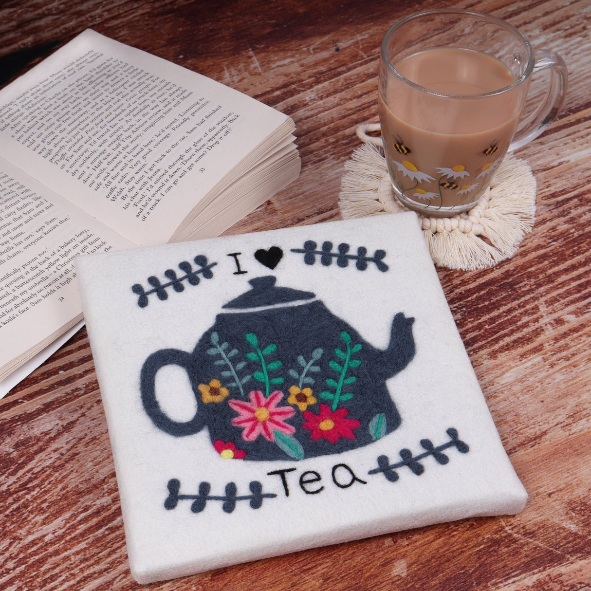 Trimits Needle Felting Frame Kit - Tea 20.3 x 20.3cm