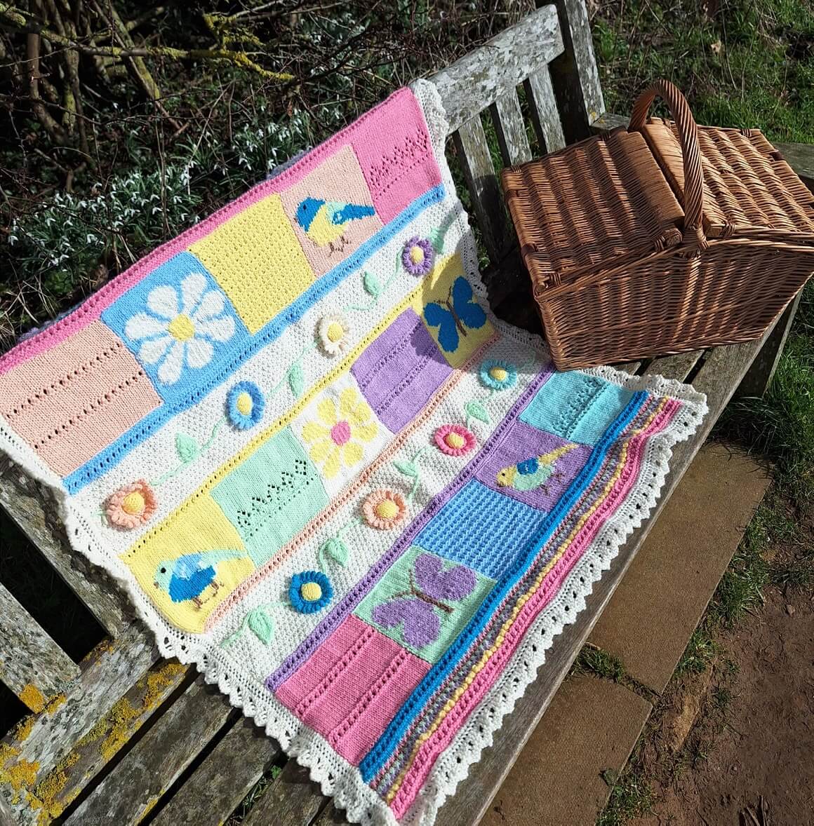 Woolcraft New Fashion DK Joys of Spring Blanket Pattern