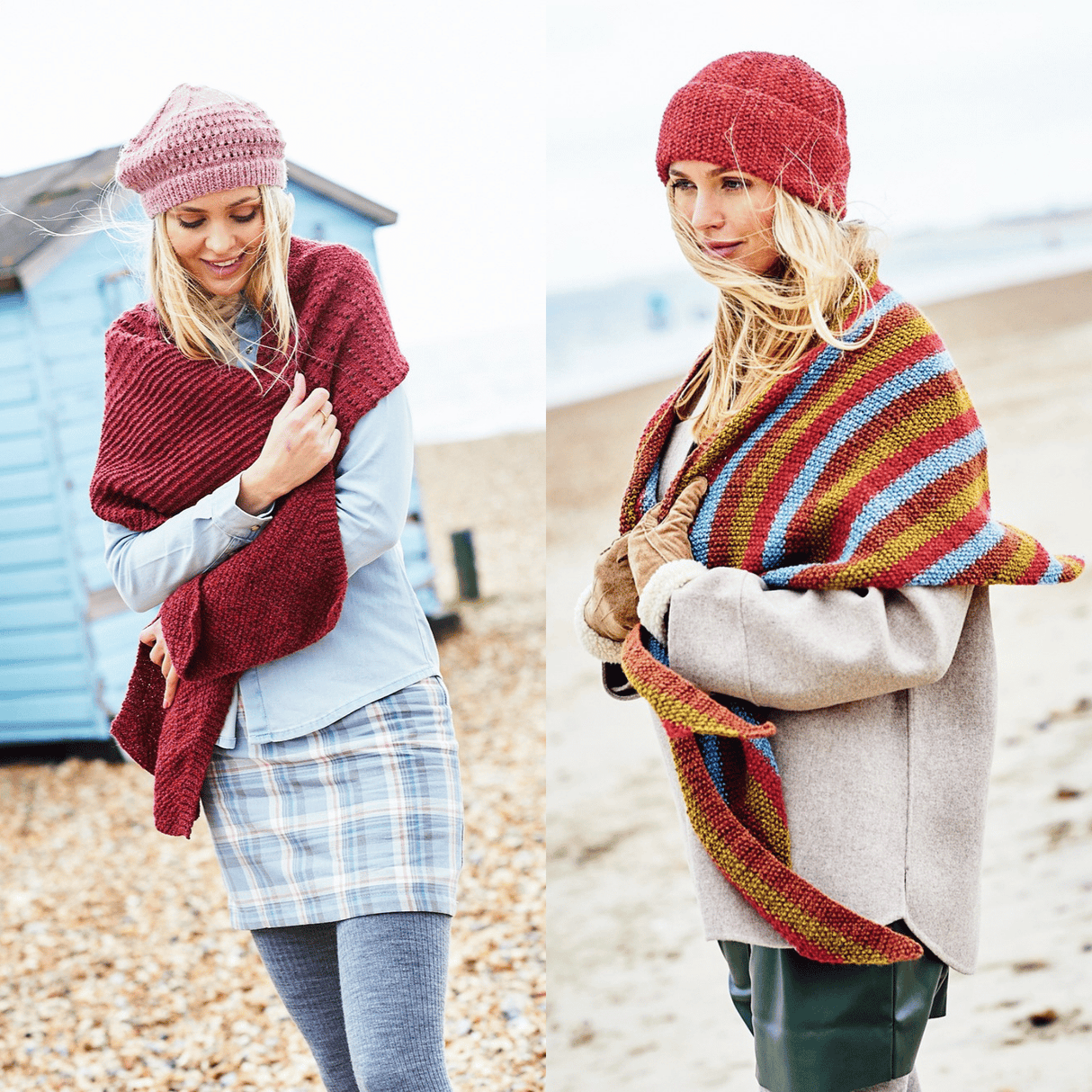 Stylecraft Highland Heathers DK Shawl & Beret Pattern 9862