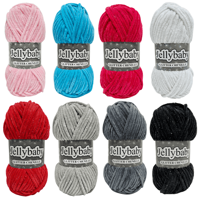 Cygnet Jellybaby Glitter Chenille Chunky 100g