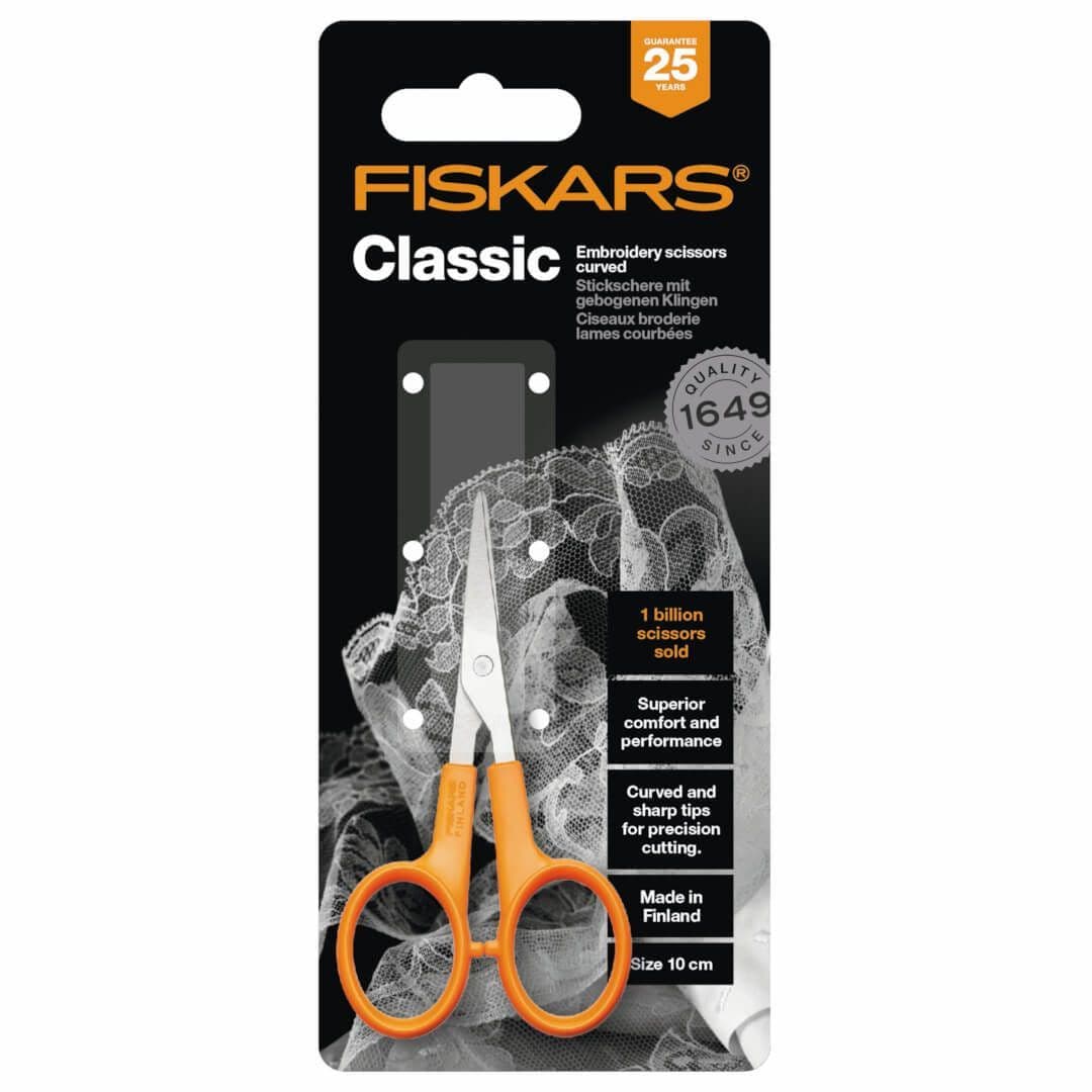 Fiskars Embroidery Scissors Classic Curved - 10cm