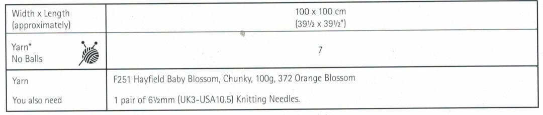 Hayfield Baby Blossom Chunky Blanket Pattern 5574
