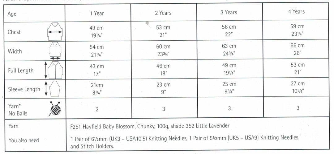 Hayfield Baby Blossom Chunky Sweater Dress Pattern 5569