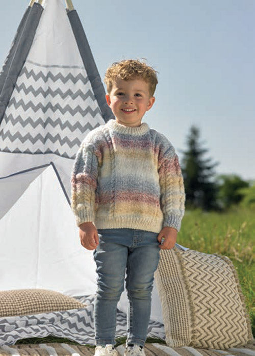 James C. Brett Baby Marble DK Waistcoat and Sweater Pattern JB971