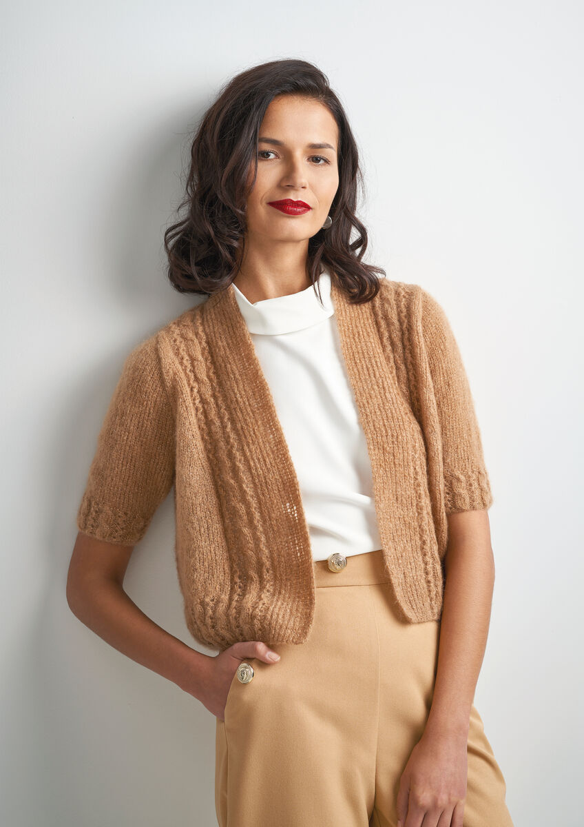 Rowan Patina DK Glitter Cardigan Pattern By Martin Storey