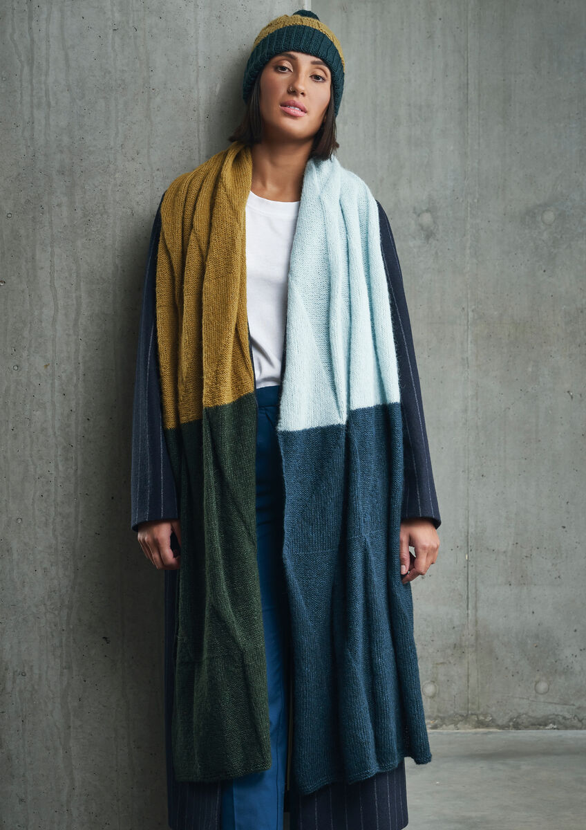 Rowan Alpaca Classic DK Coleman Street Wrap Pattern By Georgia Farrell