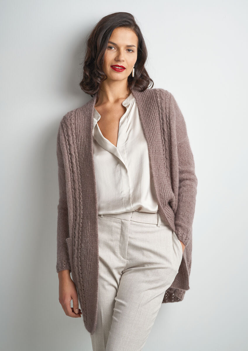 Rowan Patina DK Glamour Cardigan Pattern By Martin Storey