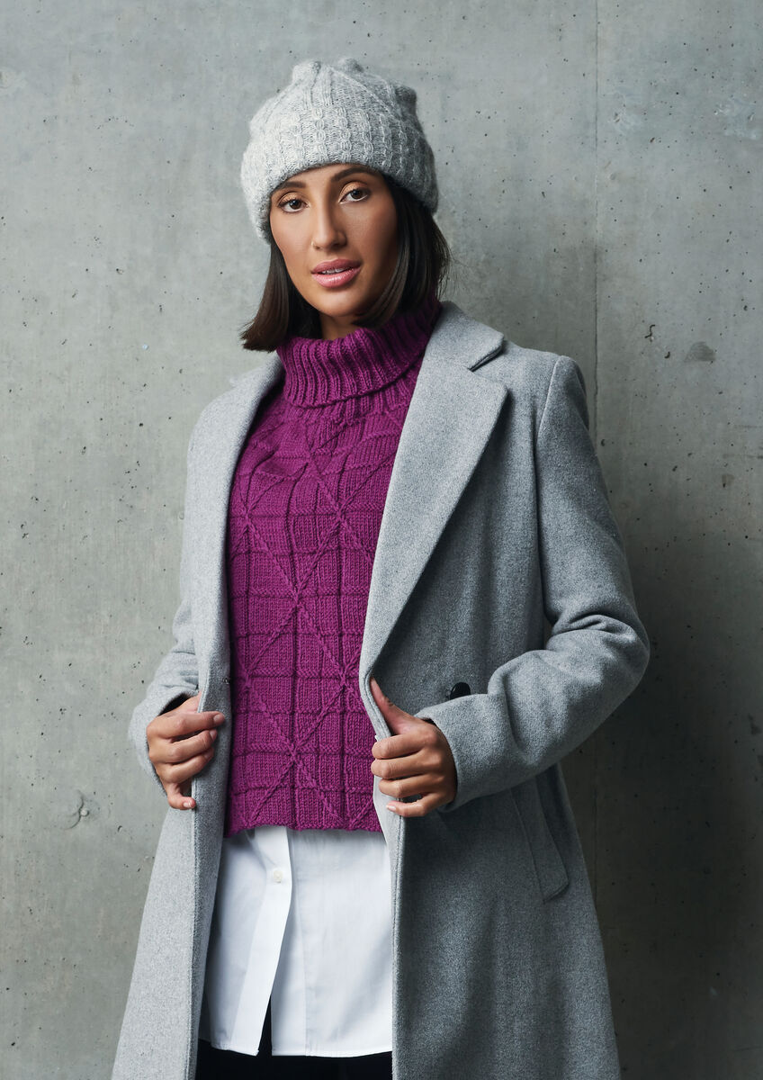 Rowan Alpaca Soft DK Broadgate Tabard Pattern By Georgia Farrell