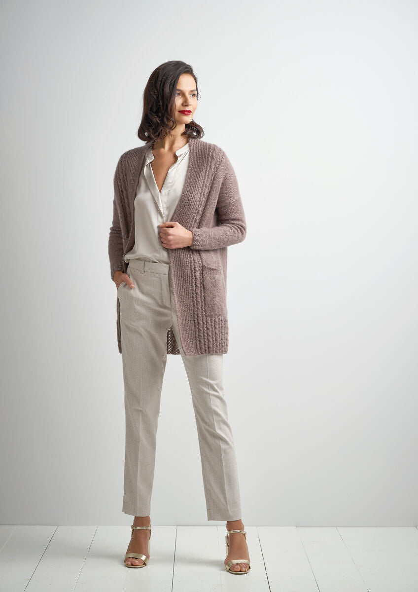 Rowan Patina DK Glamour Cardigan Pattern By Martin Storey