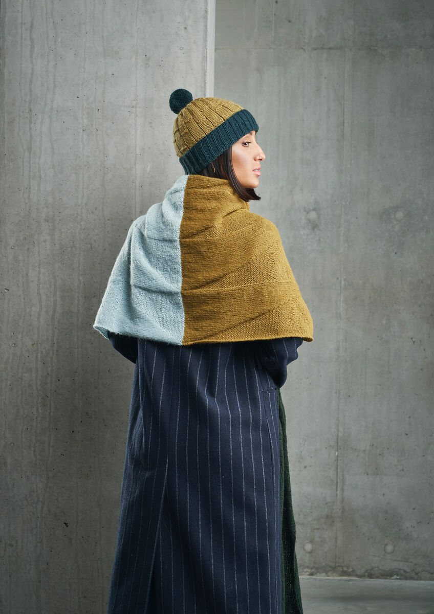 Rowan Alpaca Classic DK Coleman Street Wrap Pattern By Georgia Farrell