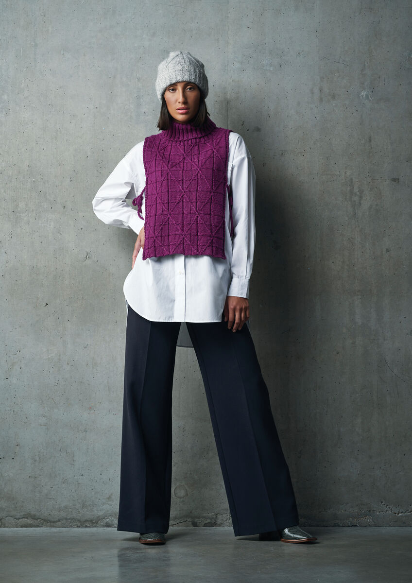 Rowan Alpaca Soft DK Broadgate Tabard Pattern By Georgia Farrell