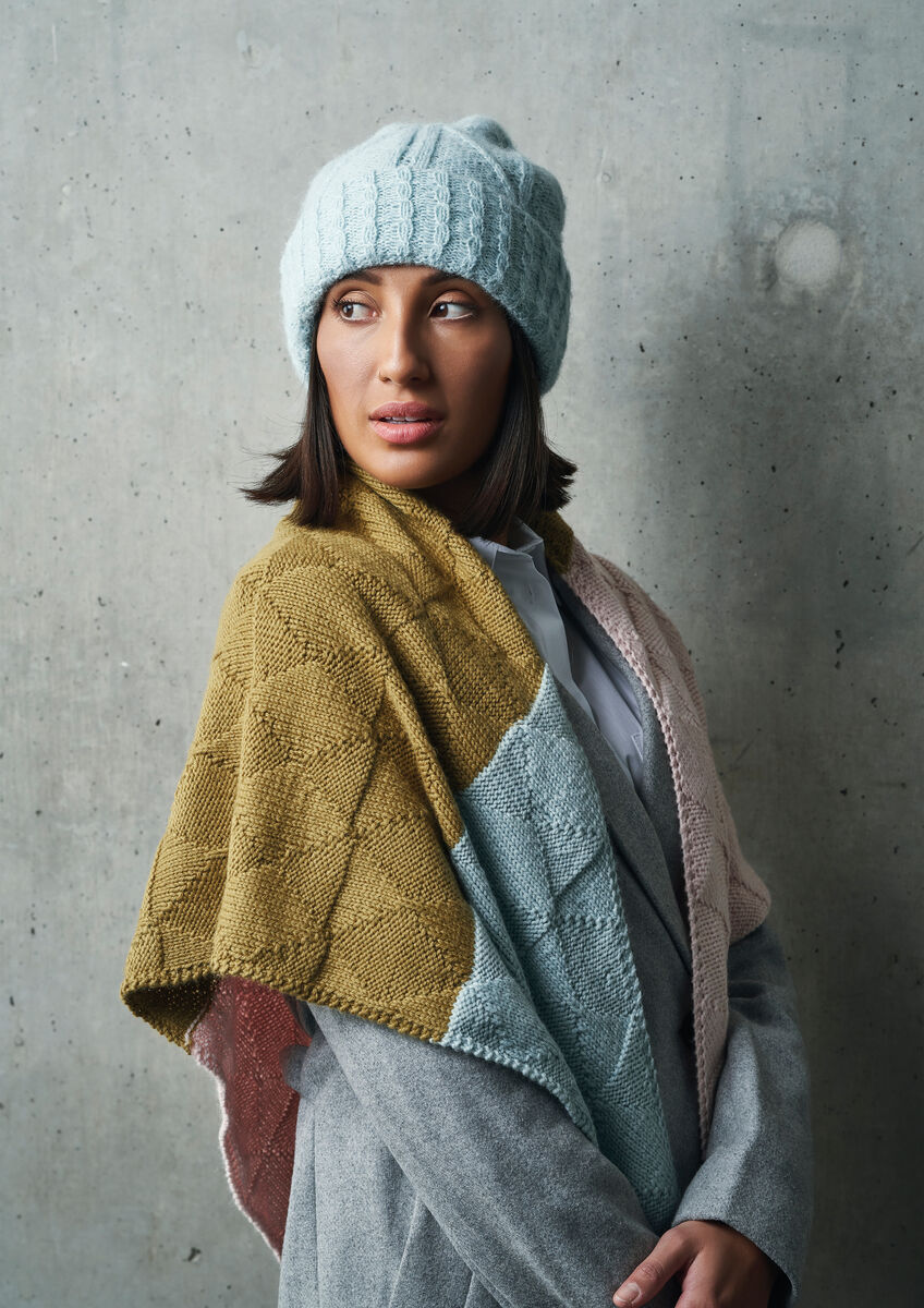 Rowan Alpaca Soft DK EC3 Shawl Pattern By Georgia Farrell