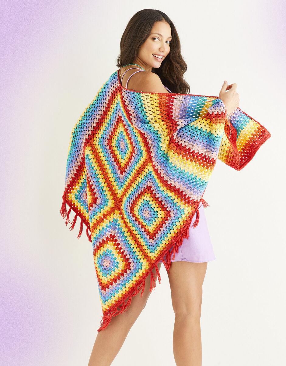 Sirdar Stories DK Glasto Poncho Pattern 10523