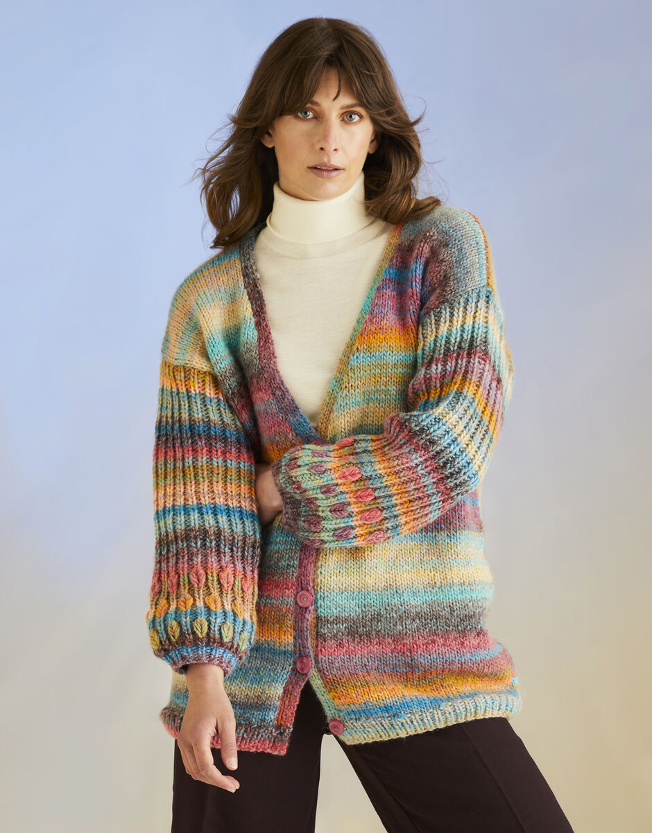Sirdar Jewelspun Chunky Cardigan Pattern 10705