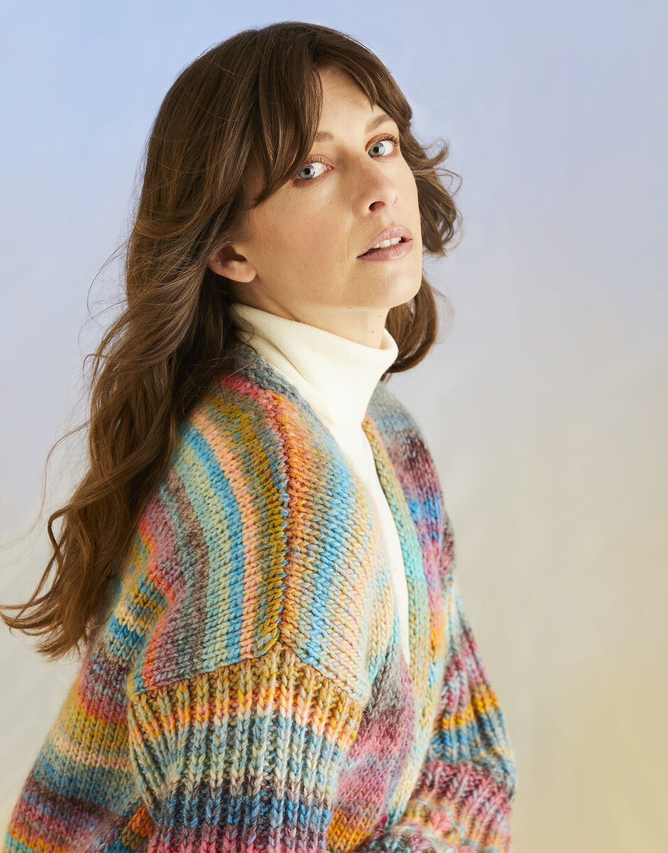 Sirdar Jewelspun Chunky Cardigan Pattern 10705