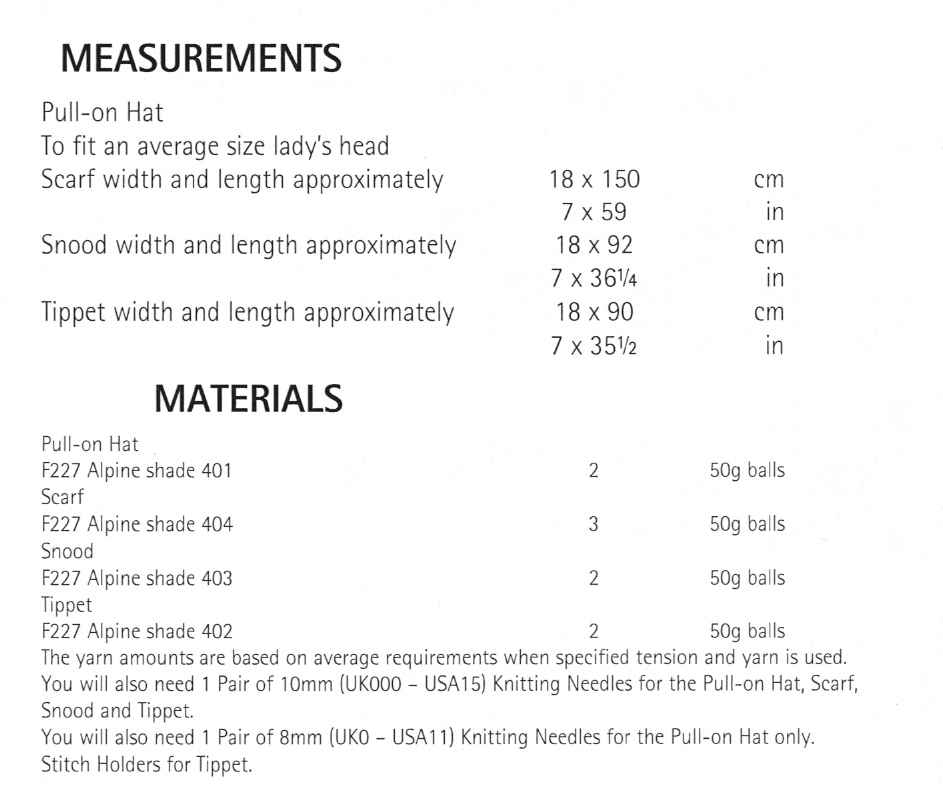 Sirdar Alpine Super Chunky Scarf Pattern 8206