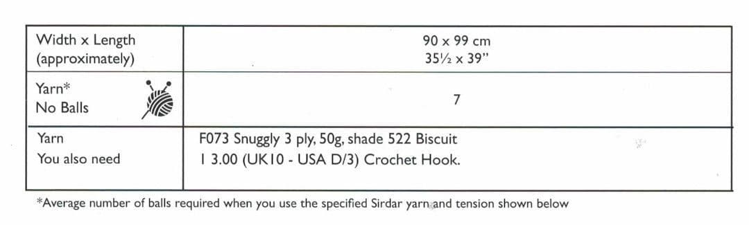 Sirdar Snuggly 3 Ply Little Buds Crochet Blanket Pattern 5527