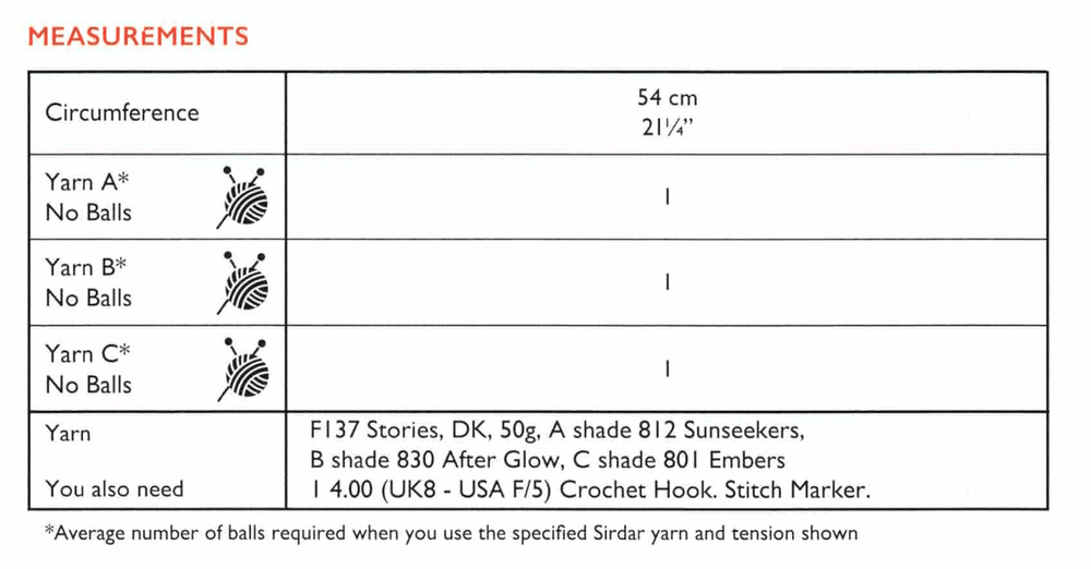 Sirdar Stories DK Hat Pattern 10533
