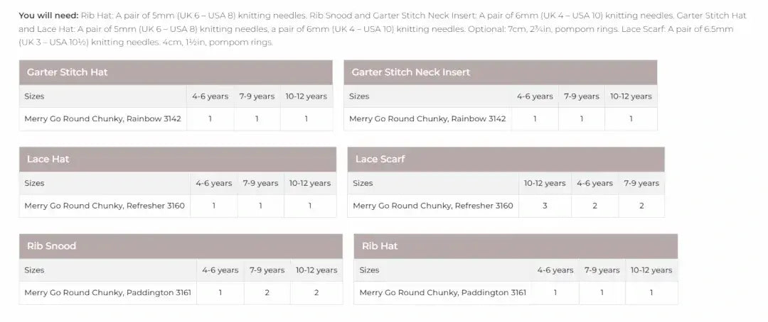 Stylecraft Merry Go Round Chunky Hat & Scarf Pattern 10050