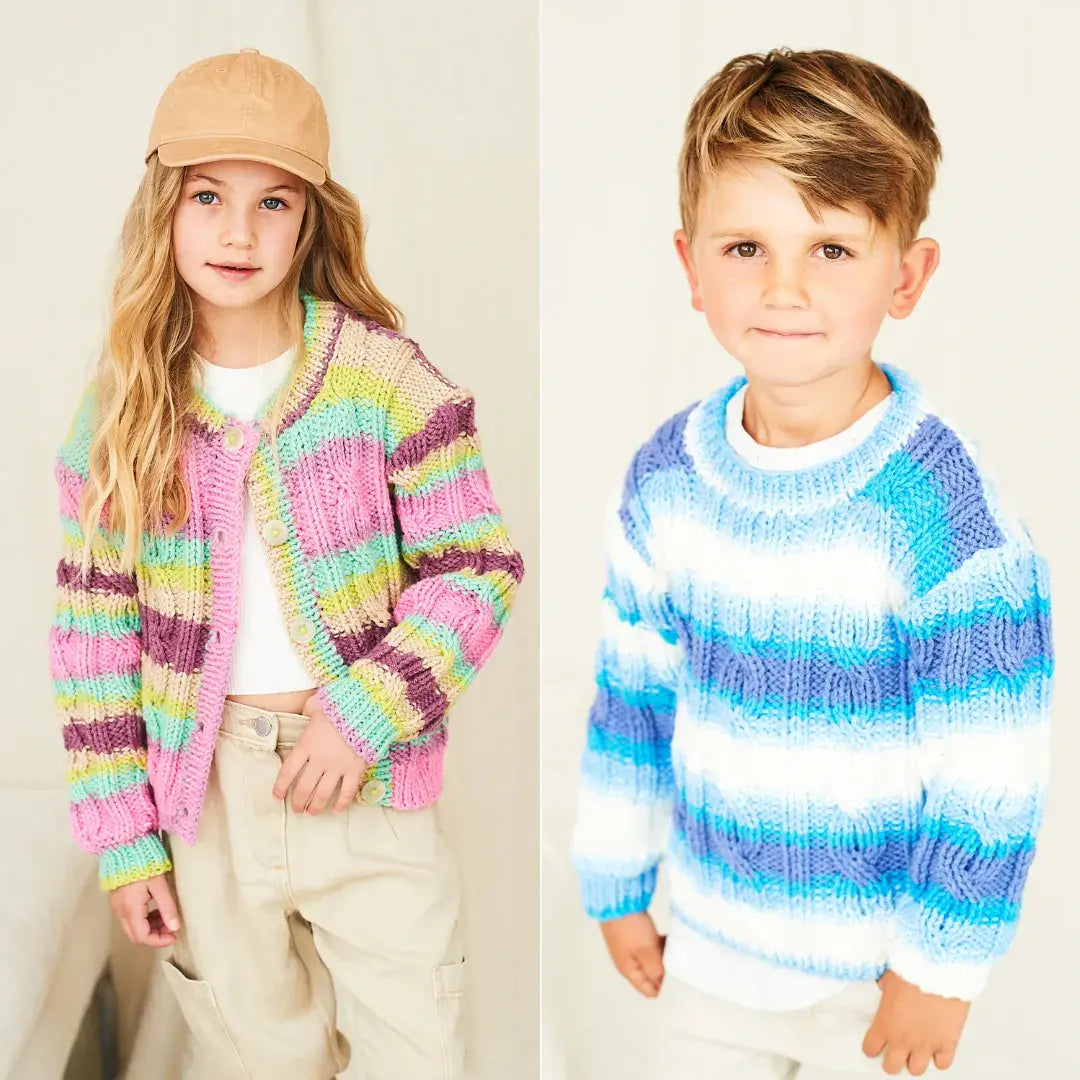 Stylecraft Merry Go Round Chunky Sweater & Cardigan Pattern 10046