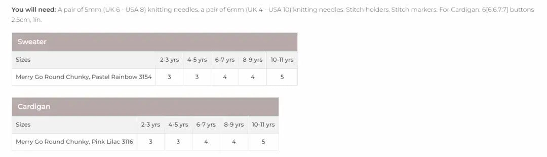 Stylecraft Merry Go Round Chunky Sweater & Cardigan Pattern 10047