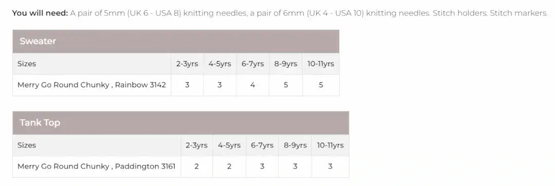 Stylecraft Merry Go Round Chunky Sweater & Tank Top Pattern 10045